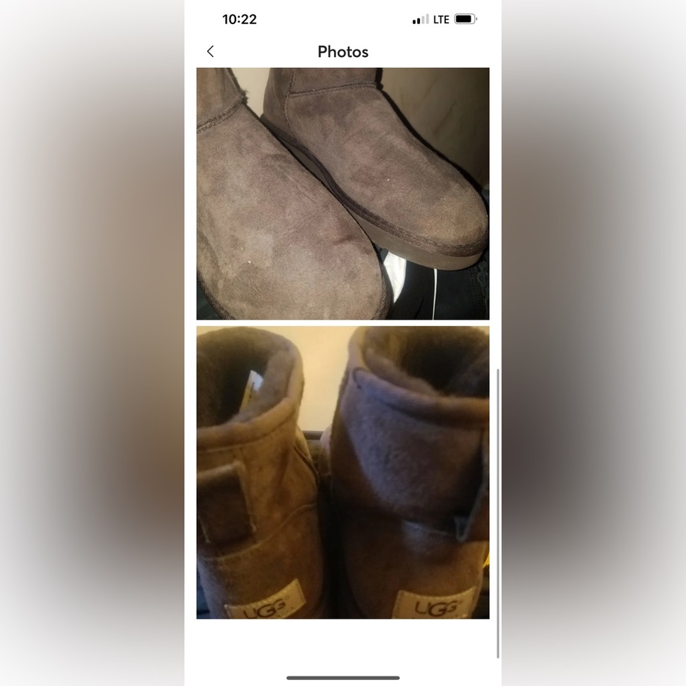 Women’s chocolate Uggs size 10